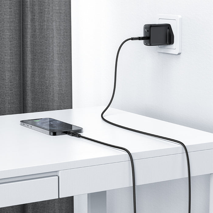 Acefast C4-01 Lightning - USB-C PD cable 30W 3A 480Mb/s 1.8m - black