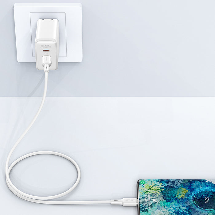 Acefast C2-03-CC USB-C - USB-C PD QC cable 60W 3A 480Mb/s 1.2m - white