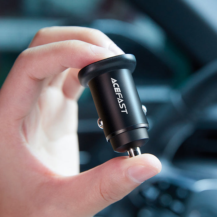 Acefast car charger 38W USB Type C / USB, PPS, Power Delivery, Quick Charge 3.0, AFC, FCP black (B1 black)