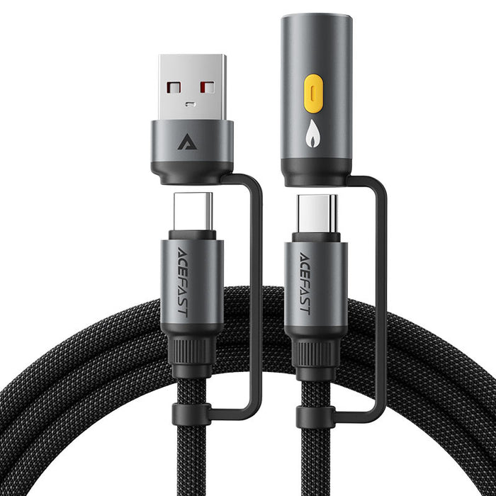 Acefast USB/USB-C to Type-C Cable with Cigarette Lighter Adapter, 1.2m