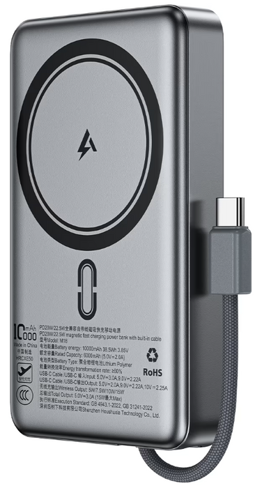 Acefast External Battery Magnetic M18, 10000mAh
