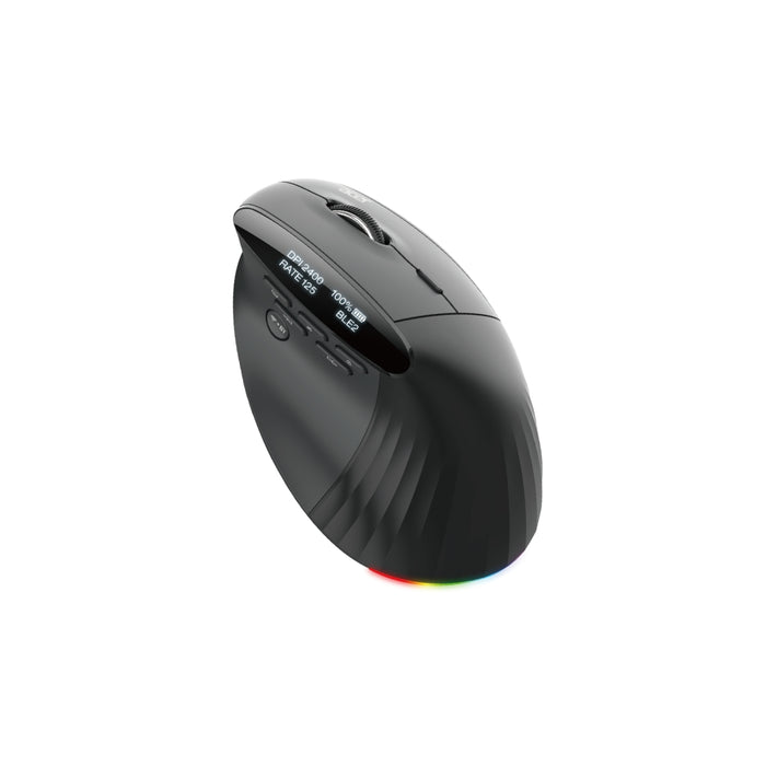 Acer Smart Fit Wireless Mouse, RF 2.4 GHz dongle, Bluetooth 5.0, Wired , 10 Buttons, DPI 8000, 90g , Black with RGB strip