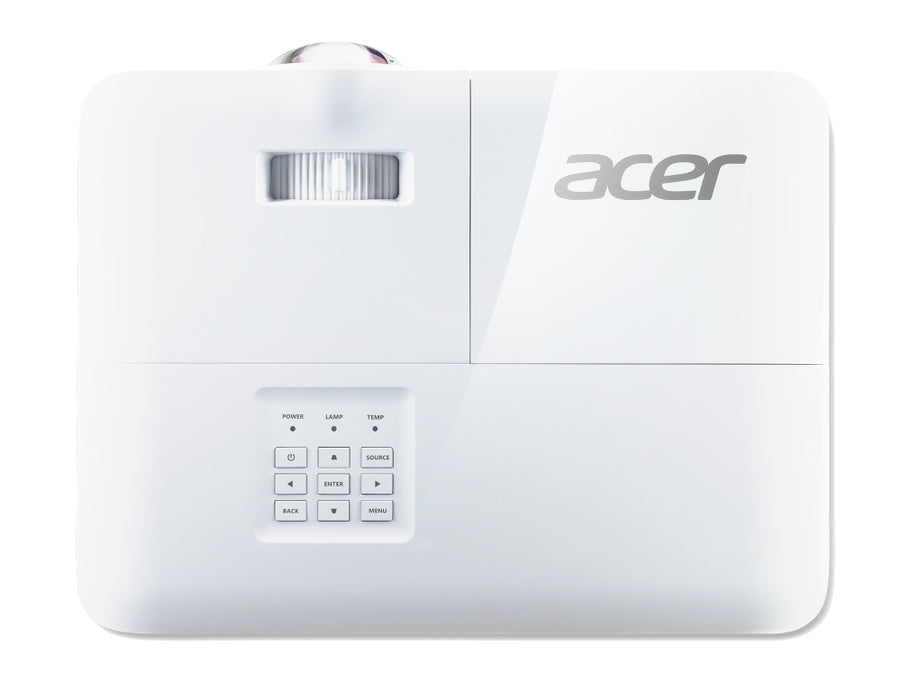 Acer Projector S1286H, DLP, Short Throw, XGA (1024x768), 3500 ANSI Lumens, 20000:1, 3D, HDMI 1.4, VGA, RCA, Audio in, Audio out, VGA out, DC Out (5V/1A, USB-A), Speaker 16W, Bluelight Shield, 3.1kg, 3Y, White