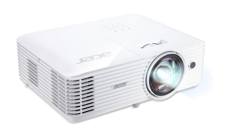 Acer Projector S1386WHn, DLP, Short Throw, WXGA (1280x800), 3600 ANSI Lumens, 20000:1, 3D, HDMI, VGA, LAN, RCA, Audio in, Audio out, VGA out, DC Out (5V/1A, USB-A), Speaker 16W, Bluelight Shield, 3.1kg, White