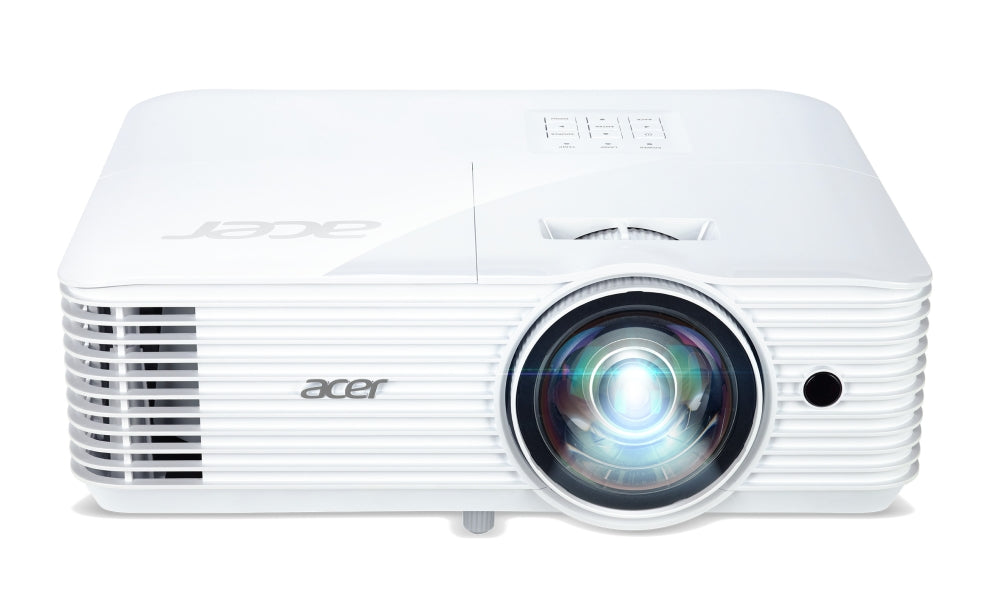 Acer Projector S1386WH, DLP, Short Throw, WXGA (1280x800), 3600 ANSI Lumens, 20 000:1, 1x, 3D ready, HDMI, VGA out, DC Out (5V/1A, USB-A), RCA, Audio in/out, Speaker 16W, Bluelight Shield, Bag, 3.1kg, 3Y, White