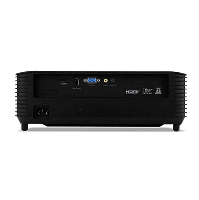 Acer Projector X1128H, DLP, SVGA (800x600), 4800 ANSI Lumens, 20 000:1, 1.1x, 3D ready, 40 degree Auto keystone, ACpower on, HDMI 1.4, VGA, RCA, USB(Type A), Audio in, Speaker 3W, 2.7kg, 2Y, Black