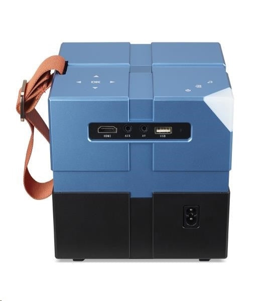 AOPEN QH12a (powered by Acer), portable, LCD, 720p (1280x720), 5500 LED Lm (135 ANSI), 1 000:1, HDMI, USB (Type A,), AV (Composite+Audio R/L), WiFi, Audio out, DC Out (5V/0.5A), 2x3W Speaker, Bluetooth Wireless Audio, 0.95Kg, 2Y warranty