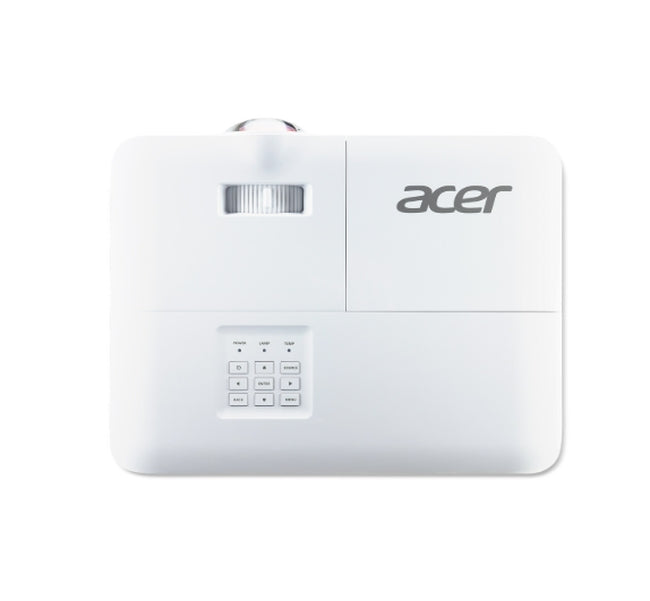 Acer Projector S1287n, DLP, Short Throw 0.6, XGA (1024x768), 4000 ANSI Lum, 20 000:1, 1x Zoom, 2x HDMI (1.4b), Component Video (D-sub), PC Audio 3.5mm, RCA, DC Out (5V/1A, USB-A), RG-45, RS232, Speaker 16W, 3.1 kg, 3Y, White