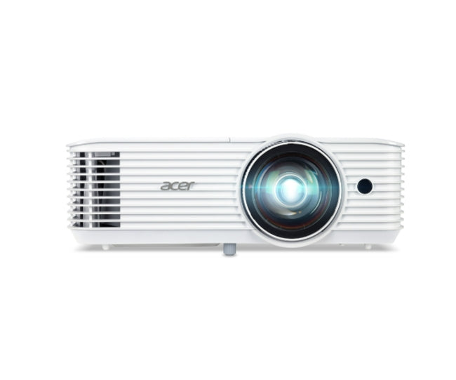Acer Projector S1287n, DLP, Short Throw 0.6, XGA (1024x768), 4000 ANSI Lum, 20 000:1, 1x Zoom, 2x HDMI (1.4b), Component Video (D-sub), PC Audio 3.5mm, RCA, DC Out (5V/1A, USB-A), RG-45, RS232, Speaker 16W, 3.1 kg, 3Y, White