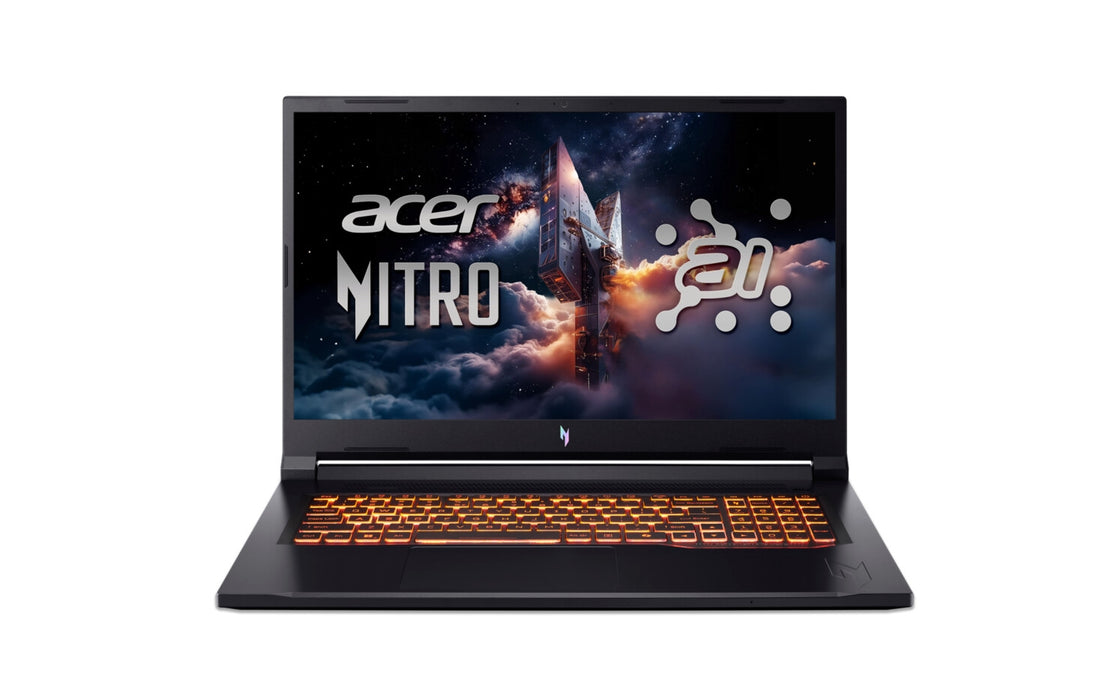 Acer Nitro V17, NG-ANV17-41-R14D, AMD Ryzen R7 260 ( up to 5.1GHz, 16MB), 17.3" FHD(1920x1080)IPS 144Hz, 1*16GB DDR5, 1024GB, NVIDIA GeForce RTX 4050 6GB GDDR6, Wi-Fi AX, BT, Win 11 Home, Black+Acer 15.6" Nitro Gaming Backpack Black/Red