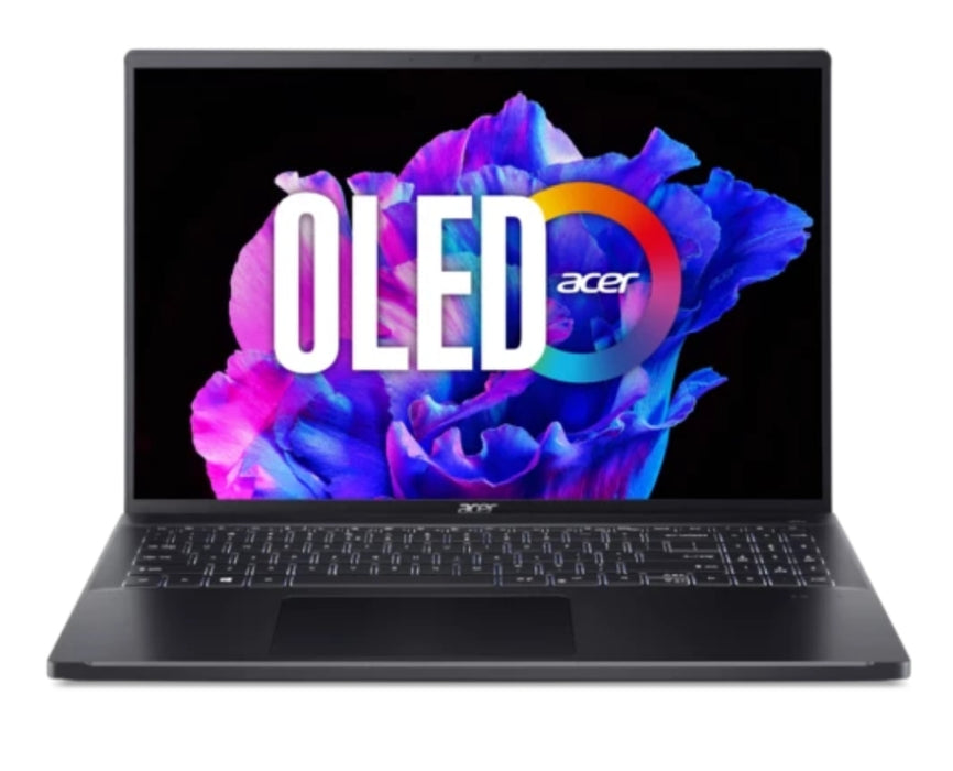 Acer Swift Go 16 Pro, SFG16-71-74R0, Intel Core i7-13620H (up to 4.9GHz, 24MB), 16" CineCrystal 3,2K OLED 120Hz, 16 GB LPDDR5 RAM OB, SSD 1000GB PCIe Gen4, Intel UHD, WIFI6E+BT 5.2, Micro SD, FPR, No Cyrilic, QHD Cam, Win 11 Home 64 bit, Ice Black