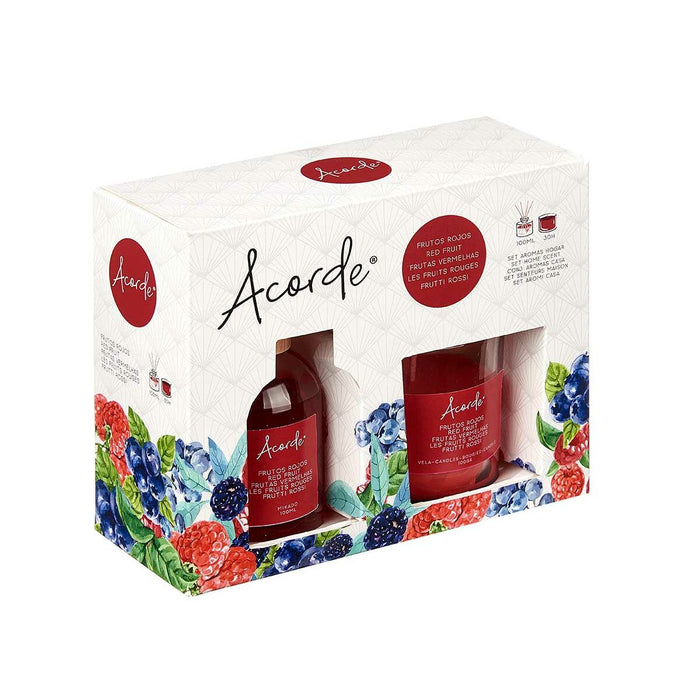 Air Freshener Set Acorde Red fruits 100 ml (6 Units)