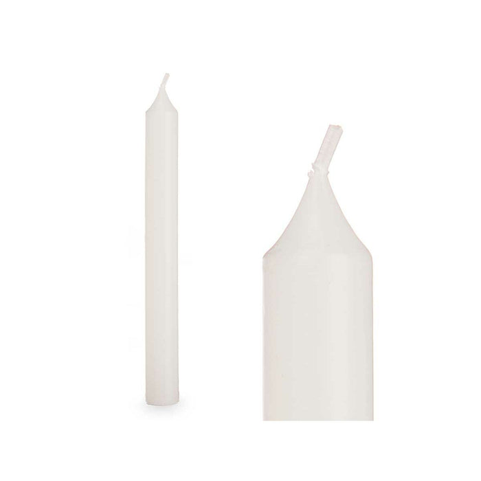 Candle Set Acorde White 2 x 2 x 15 cm 6 x 15 x 4 cm (12 Units)