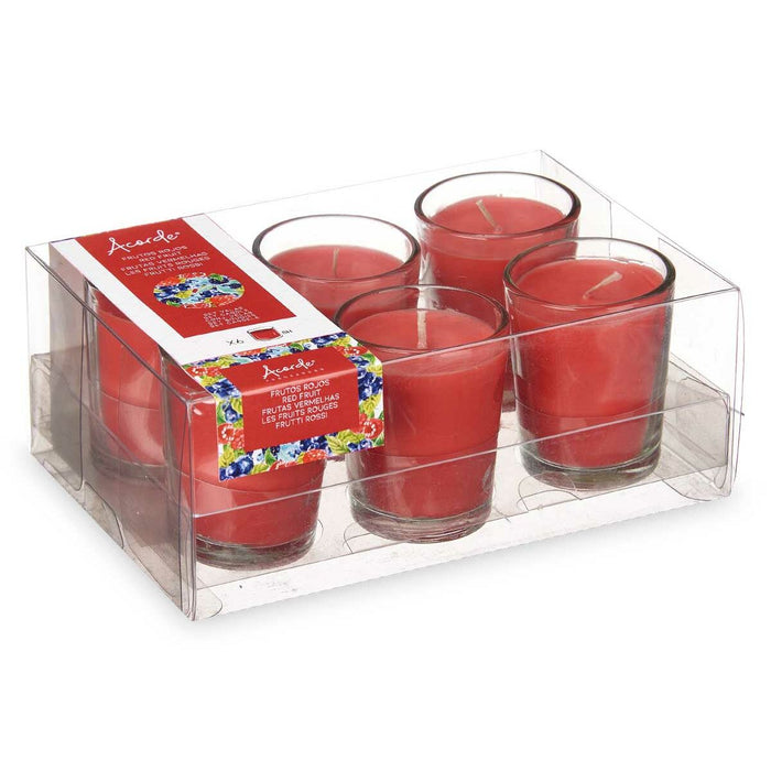 Scented Candle Set Acorde Red fruits Glass (12 Units)