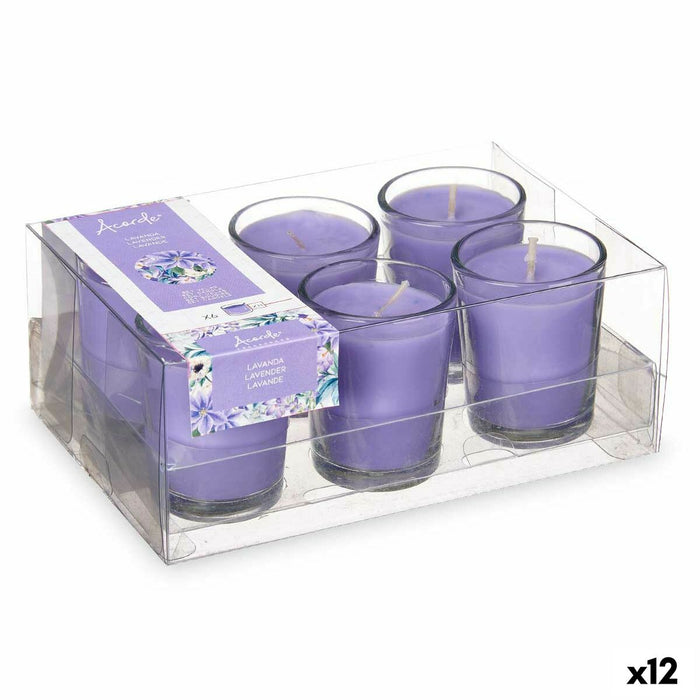 Scented Candle Set Acorde Lavendar Glass (12 Units)