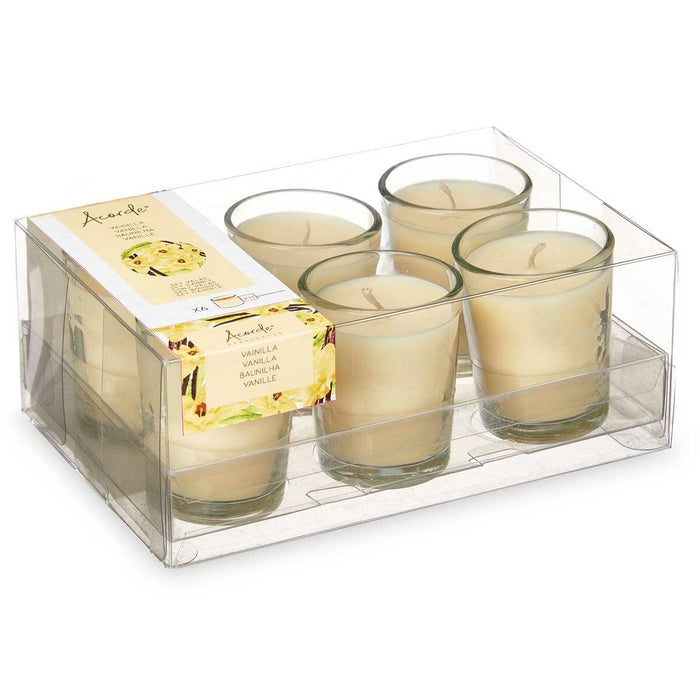 Scented Candle Set Acorde Vanilla Glass (12 Units)