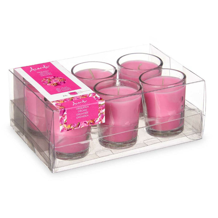 Scented Candle Set Acorde Orchid Glass (12 Units)