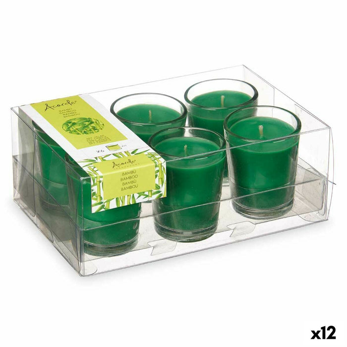 Scented Candle Set Acorde Bamboo Glass (12 Units)
