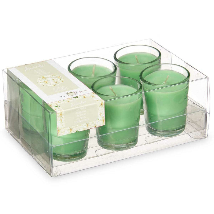 Scented Candle Set Acorde Jasmine Glass (12 Units)