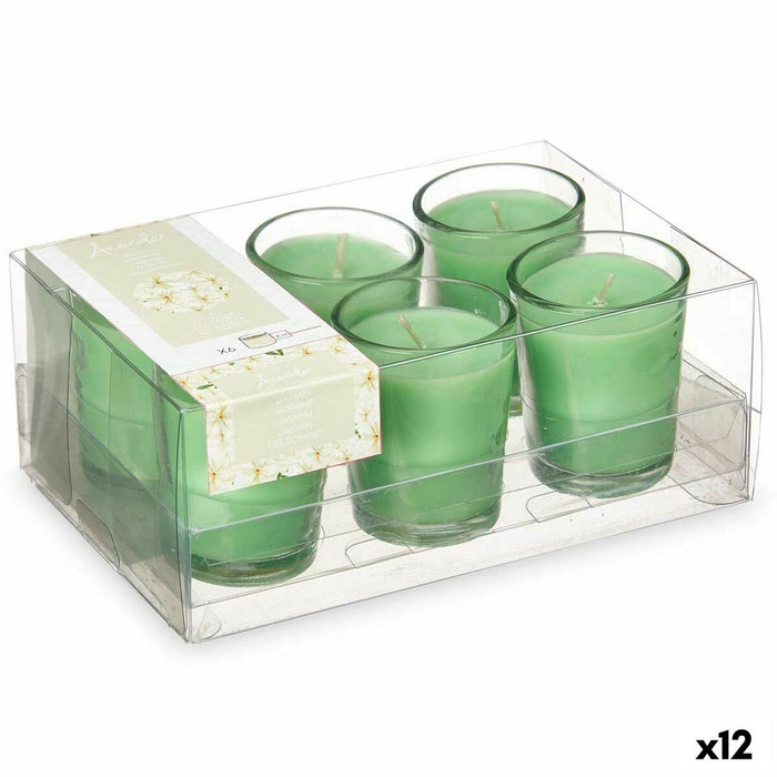 Scented Candle Set Acorde Jasmine Glass (12 Units)