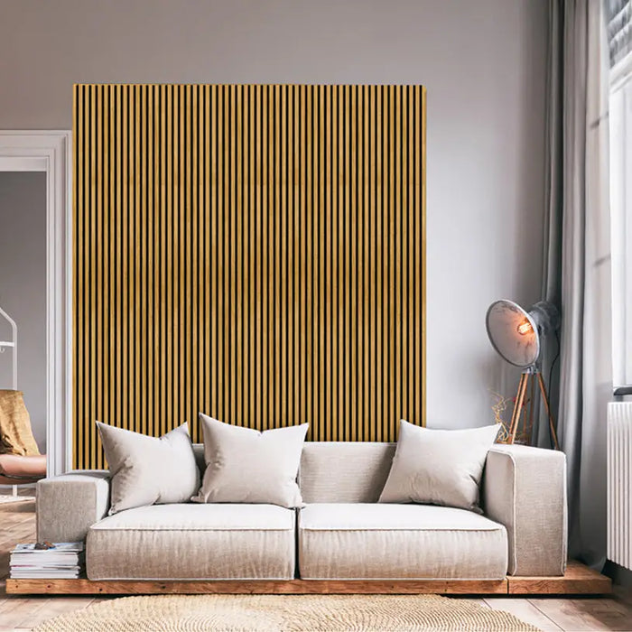 ACOUSTIC PANEL WITH DECORATIVE FOIL NEUHOFER LIGHT OAK 267X57X1.9 CM - Стенни панели<<<Стенни и таванни панели<<<Подови