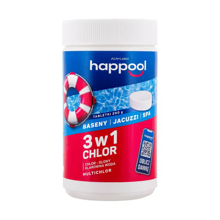Acrylmed MULTICHLOR 3 in 1 Multifunctional chlorine release tablets 200 g - 1 kg - Cleaning
