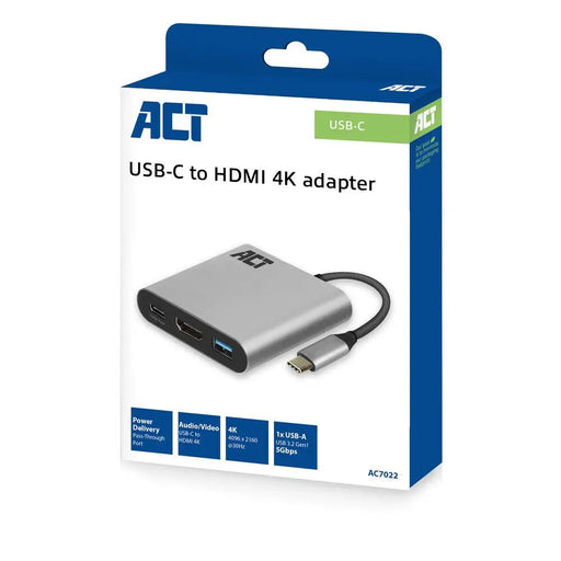 ACT Adapter USB-C to HDMI 4K\ - PC кабели<<<Кабели<<<ValiAPI