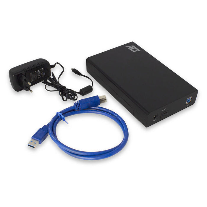 Hard disk drawer ACT AC1405, 3.5", SATA, USB 3.1 Gen1 (USB 3.0), Black