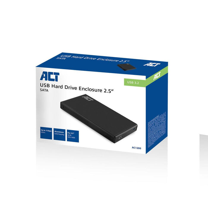 ACT AC1200 Hard Drive Tray, SATA, 2.5", USB-A 3.2 Gen1, Black
