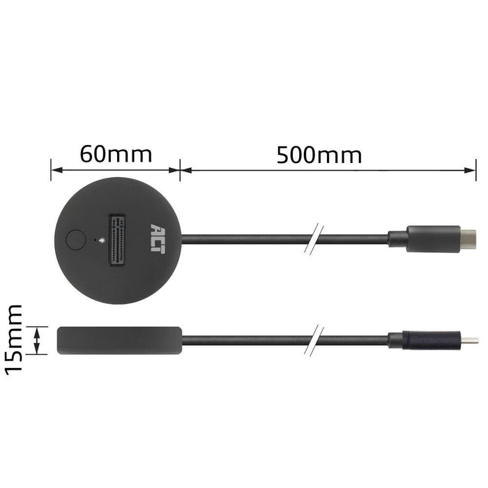 Docking station ACT, USB-C - M.2 NVMe/PCIe SSD, 10 Gbps