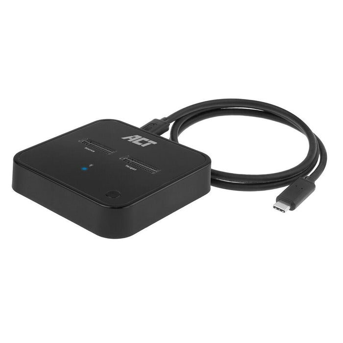 Dual SSD Docking Station, ACT M.2 NVMe/PCIe Clone, USB-C 3.2 Gen2, 10 Gbps