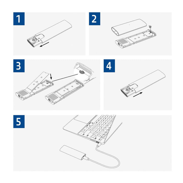 ACT AC1615 Drive Tray, USB-C M.2 NVMe / PCIe SSD