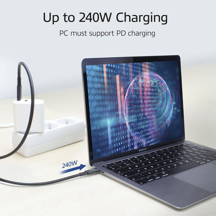 Cable ACT USB-C - USB-C, 0.8 m / USB4, 40Gbps, 240W, certified USB-IF