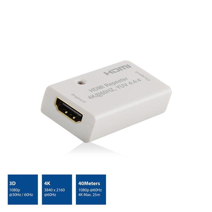 HDMI repeater ACT AC7820, Amplifies HDMI signal up to 40 m, Supports 4K