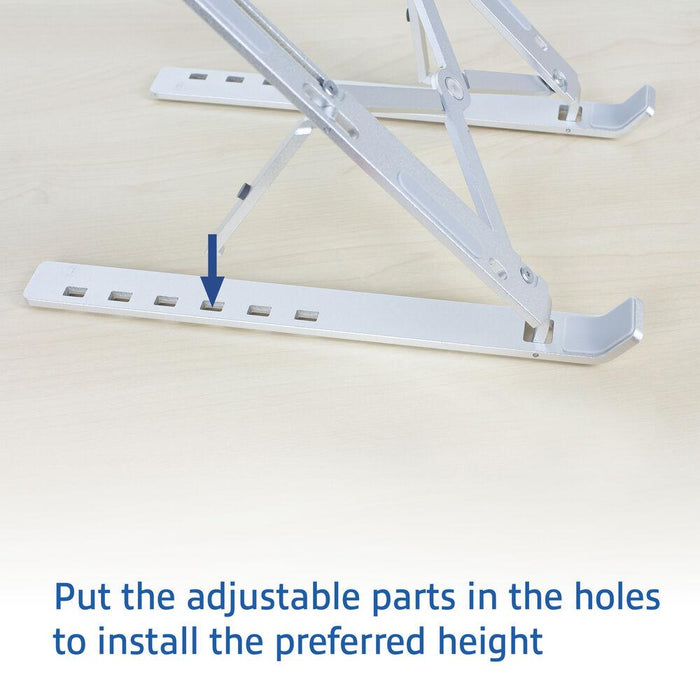 Folding aluminum laptop stand ACT AC8120, 6 positions