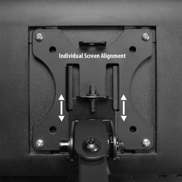 ACT AC8302 2-Monitor Stand, Desk Mount, Adjustable, 35", 2x8 kg, Black