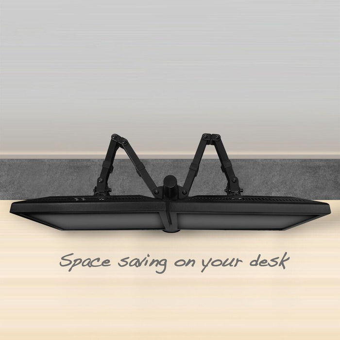 ACT AC8302 2-Monitor Stand, Desk Mount, Adjustable, 35", 2x8 kg, Black
