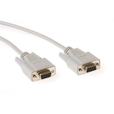 Cable ACT AK2316, RS232 female - RS232 female, 3 m, 9 pin, White, Bulk