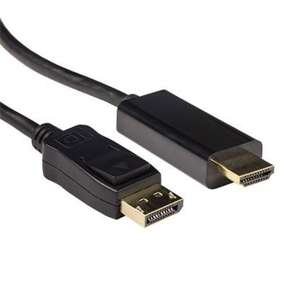 Cable ACT AK3992, DisplayPort male - HDMI-A male, 5 m, Black, Bulk