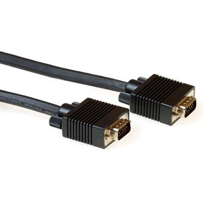 Cable ACT AK4271, VGA male - VGA male, 15 pin, 15 m, Black, Bulk