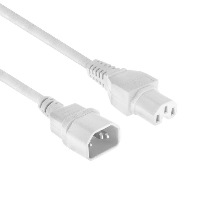 ACT Power cable C14-C15, white, 2.0m