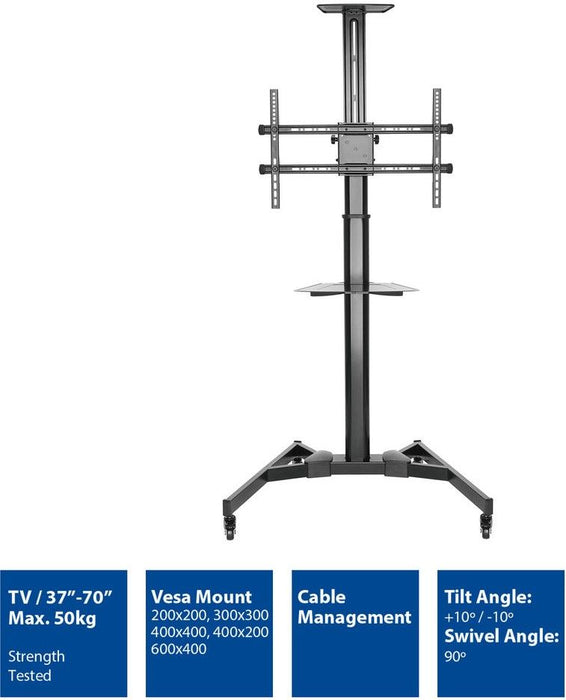 Mobile stand, 37"-70", For floor, ACT AC8370