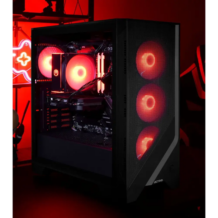 Actina 5901443406099 PC AMD Ryzen™ 5 7500F 32 GB DDR5-SDRAM 1 TB SSD AMD Radeon RX 7700 XT Midi Tower Black - Gaming