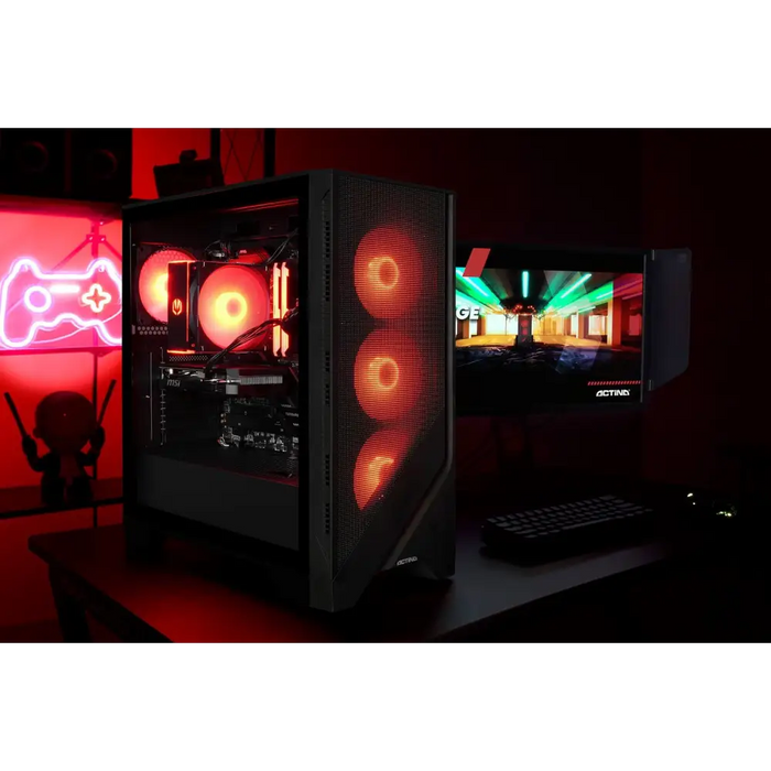 Actina 5901443406129 PC AMD Ryzen™ 7 7700 32 GB DDR5-SDRAM 1 TB SSD AMD Radeon RX 7800 XT Midi Tower Black - Gaming