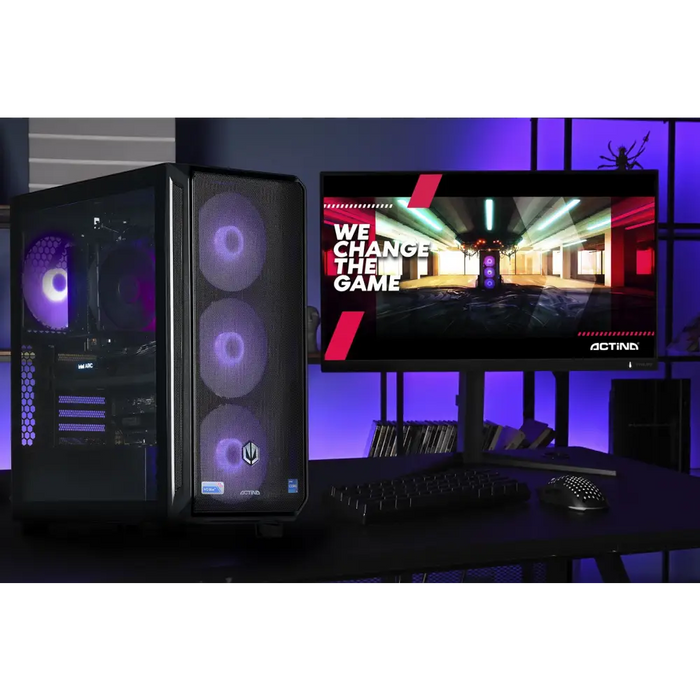 Actina 5901443410287 PC AMD Ryzen™ 5 8400F 32 GB DDR5-SDRAM 1 TB SSD Intel Arc B580 Midi Tower Black - Gaming Actina