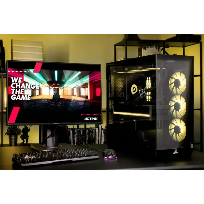 Actina 5901443415947 PC AMD Ryzen™ 7 7800X3D 32 GB DDR5-SDRAM 2 TB SSD AMD Radeon RX 9070 XT Midi Tower Black - Gaming
