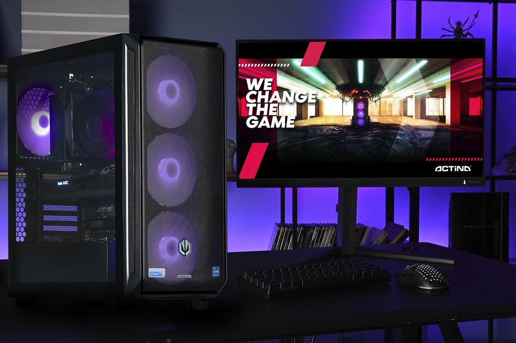 Actina 5901443410362 PC Intel® Core™ i5 i5-14400F 32 GB DDR5-SDRAM 1 TB SSD Intel Arc B580 Windows 11 Home Midi Tower Black