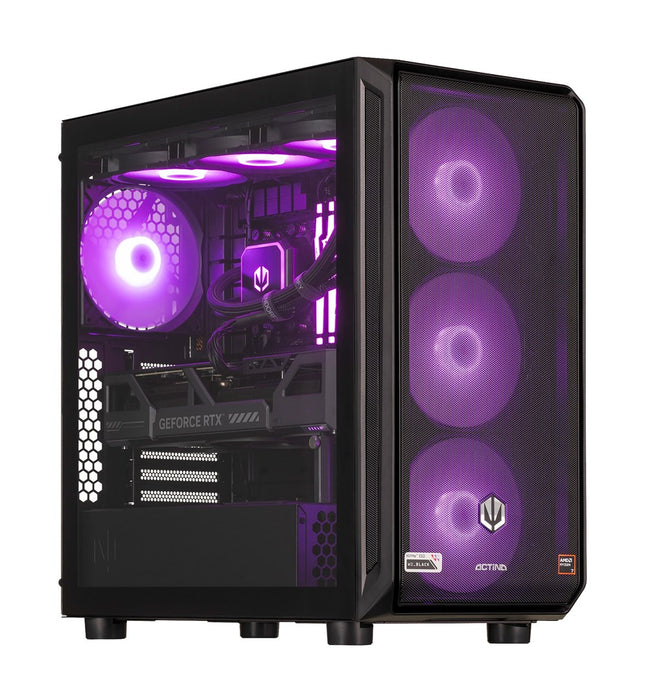 Actina 5901443411956 PC AMD Ryzen™ 7 9800X3D 32 GB DDR5-SDRAM 2 TB SSD NVIDIA GeForce RTX 5080 Windows 11 Home Midi Tower Black