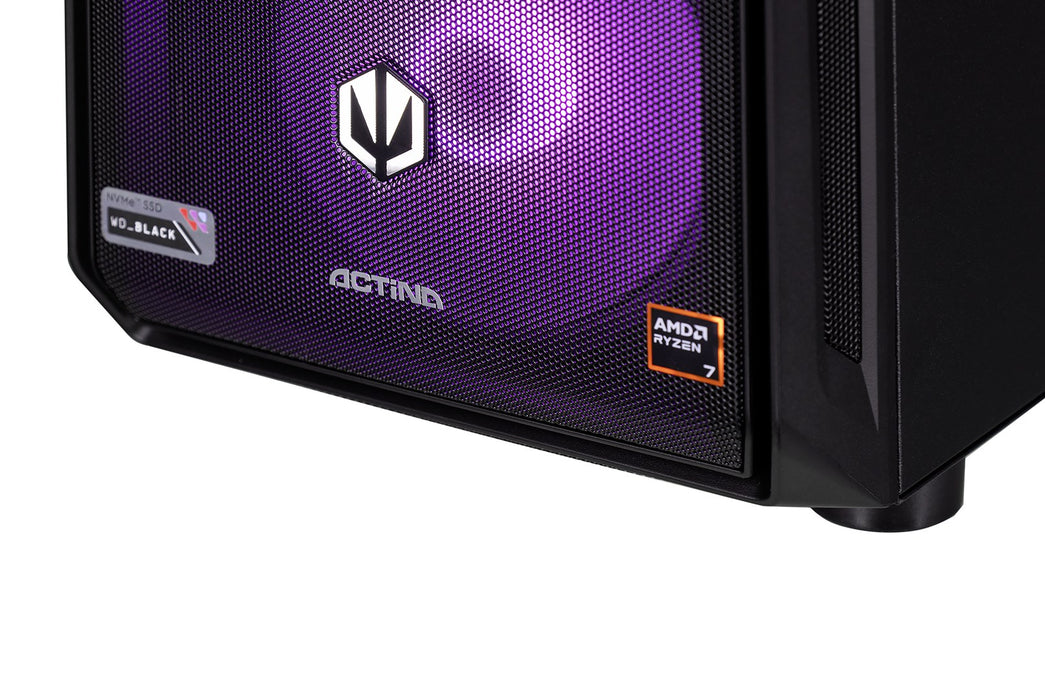 Actina 5901443411956 PC AMD Ryzen™ 7 9800X3D 32 GB DDR5-SDRAM 2 TB SSD NVIDIA GeForce RTX 5080 Windows 11 Home Midi Tower Black