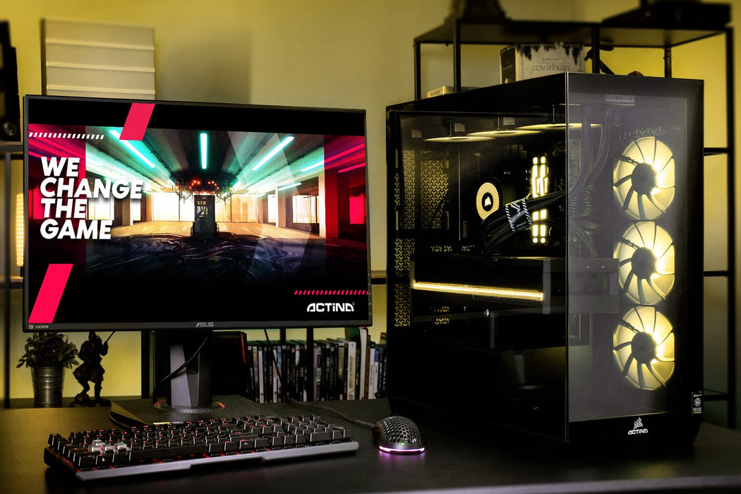 Actina 5901443413714 PC AMD Ryzen™ 7 9800X3D 32 GB DDR5-SDRAM 2 TB SSD NVIDIA GeForce RTX 5070 Ti Midi Tower Black